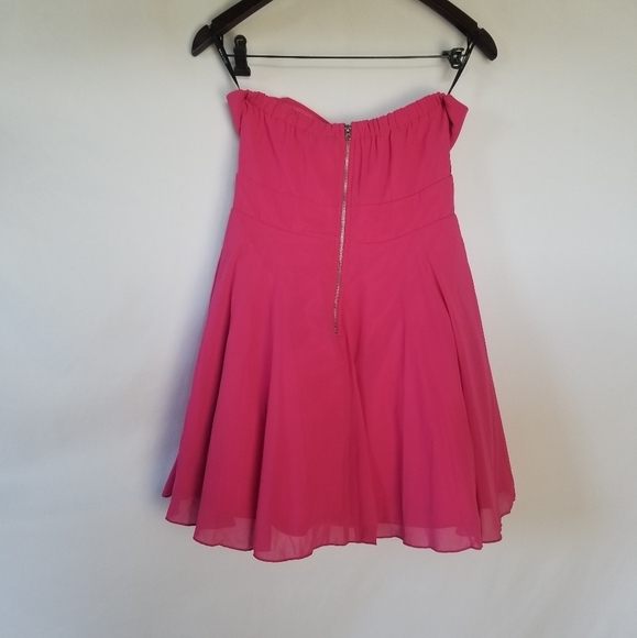 NWT TFNC London Minnie Strapless Hot Pink Dress Size Medium - Picture 7 of 12